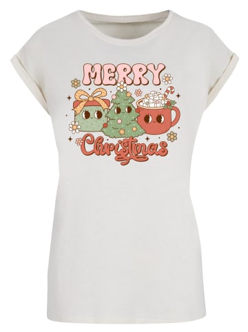 F4NT4STIC T-Shirt Merry Weihnachten Cozy And Cute in Whitesand
