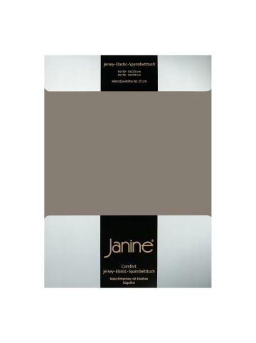 Janine Spannbettlaken Jersey Elastic in taupe