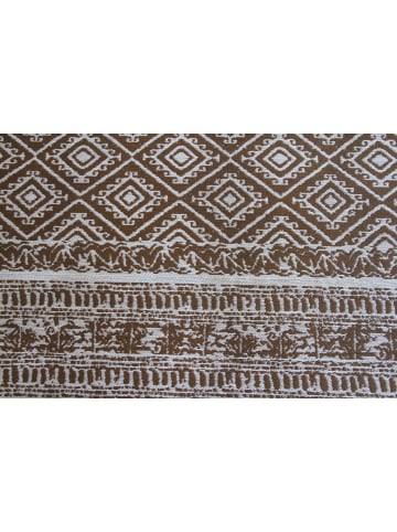 Kayoom Kurzflor Teppich Sunny 110 in braun - rund