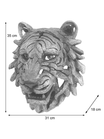 MCW Deko Schädel H41, Tigerkopf 35cm