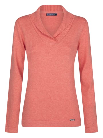 Felix Hardy Schlichter Schal Kragen Langarm Pullover in pink