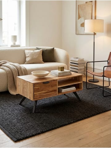 KADIMA DESIGN Couchtisch | Akazie, 95x45x45cm, Schublade, Massiv