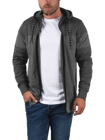 !SOLID Kapuzensweatjacke in grau