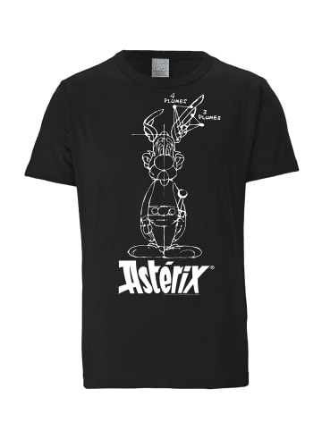 Logoshirt T-Shirt Asterix der Gallier - Asterix Skizze in schwarz