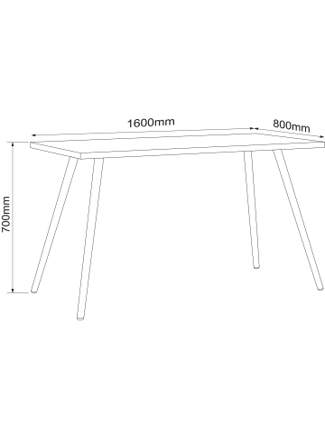 VCM  Schreibtisch Bürotisch Computertisch Salia 160x80 in Weiß