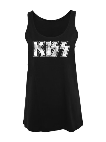 F4NT4STIC Tanktop Kiss Rock Band Vintage Logo in schwarz