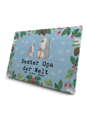 Mr. & Mrs. Panda Tee Adventskalender Pinguin Bester Opa der Welt... in Eisblau