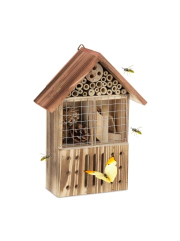 relaxdays Insektenhotel in Bunt - (B)21,5 x (H)29 x (T)9,5 cm