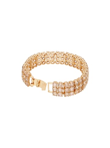 faina Women Crystal-Studded Bracelet in Rose Gold Yellow