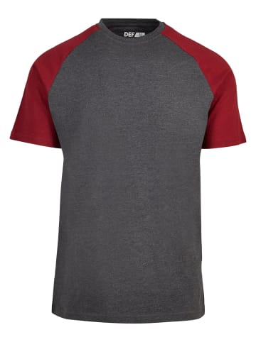 DEF T-Shirts in anthracite/burgundy