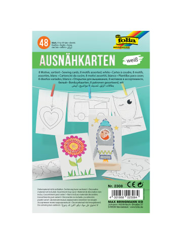 folia PAPER Ausnähkarten 300 g/m², 11 x 17 cm, 8 Motive