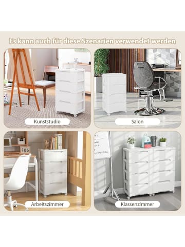 COSTWAY Nischenschrank vertikal Aufbewahrungsschrank in Weiß