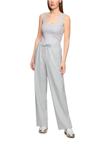 MARC CAIN SPORTS  Ärmelloses Baumwollstretch-Top in Silver Grey