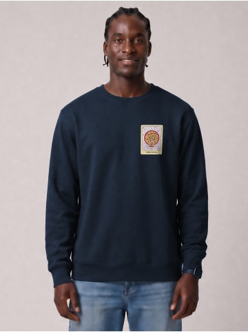 wat? Apparel Sweatshirt Tarot The Pizza in Dunkelblau
