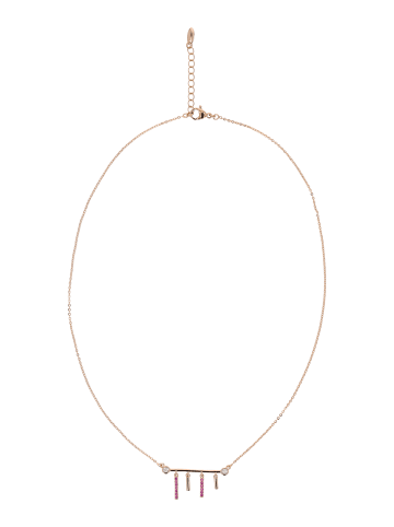faina Women Chain Necklace in Rose Gold  Pink