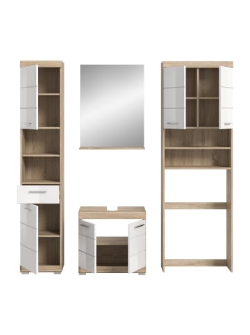 ebuy24 Badmöbelset Lambada Weiß 190 x 34 cm