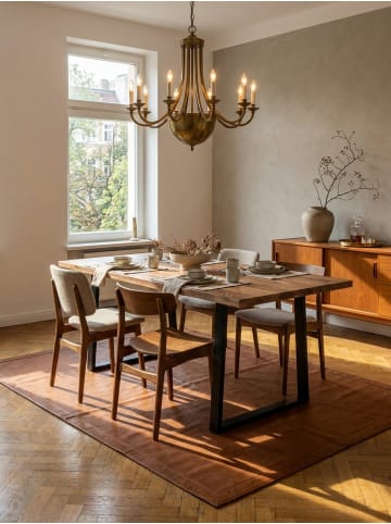 KADIMA DESIGN Esszimmertisch 120x60x76 cm Massivholz / Metall Esstisch