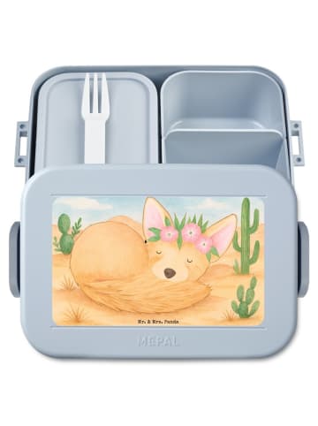 Mr. & Mrs. Panda MEPAL Bentobox Wüstenfuchs Blumen Design ohne S... in Blau Pastell