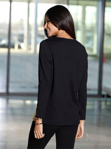 Sieh an! Shirt in schwarz-camel-gemustert