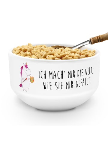 Mr. & Mrs. Panda Müsli Schüssel Einhorn Künstler mit Spruch in Weiß