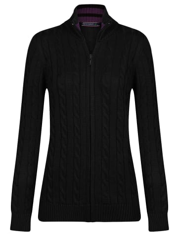 Felix Hardy Grobstrick Zopfmuster Langarm Strickjacke in Schwarz