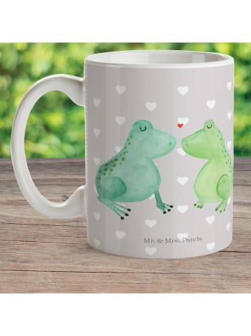 Mr. & Mrs. Panda Trinkbecher Frosch Liebe ohne Spruch in Grau Pastell