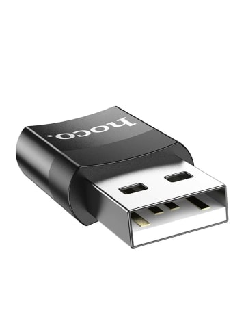 HOCO OTG-Adapter USB A (männlich) auf Typ C (weiblich) in Schwarz in Schwarz
