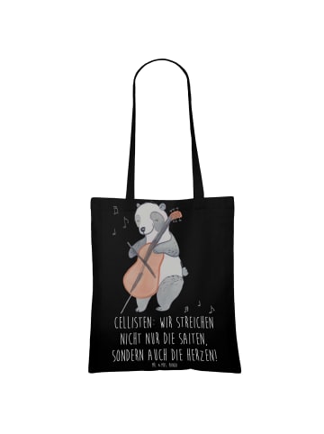 Mr. & Mrs. Panda dokumententasche Zeichenllo Herz mit Spruch in Schwarz