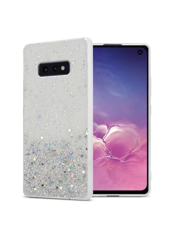 cadorabo Hülle für Samsung Galaxy S10e Glitter in Transparent mit Glitter