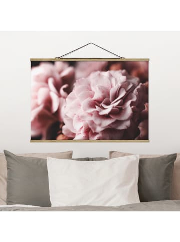 WALLART Stoffbild mit Posterleisten - Shabby Rosa Rose Pastell in Rosa