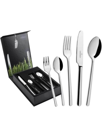 30-tlg. Tafelbesteck inkl. Besteckbox Ventura in Silber