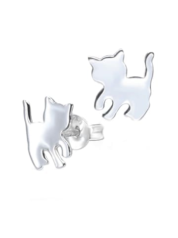 schmuck23 Silber Ohrringe 925 Katze 0,7 cm x 0,8 cm