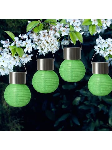 MARELIDA 4x LED Solar Mini Lampion Gartenlampion D: 7cm in grün