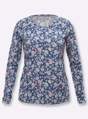WITT WEIDEN Print-Shirt in jeansblau-ecru-bedruckt