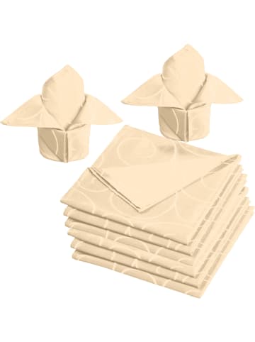 Erwin Müller Jacquard, Baumwollmischung Serviette 8er-Pack Oberhausen in sekt