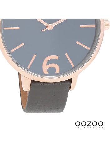 Oozoo Analog-Armbanduhr Oozoo Timepieces grau groß (ca. 43mm)
