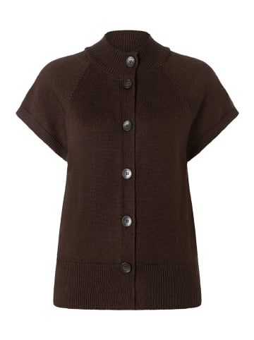 More & More Kurzarm-Cardigan in espresso brown