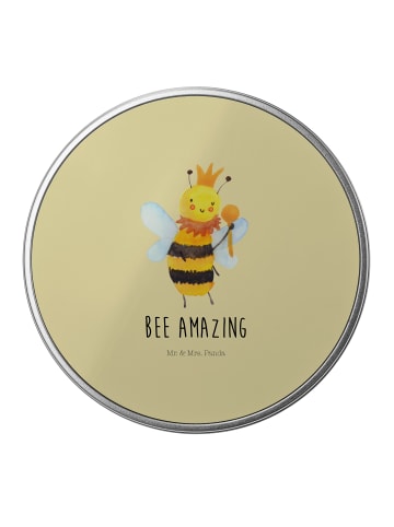 Mr. & Mrs. Panda Aufbewahrungsbox Biene König mit Spruch in Gelb Pastell