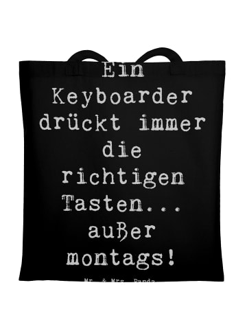 Mr. & Mrs. Panda Tragetasche Keyboarder Fehler mit Spruch in Schwarz