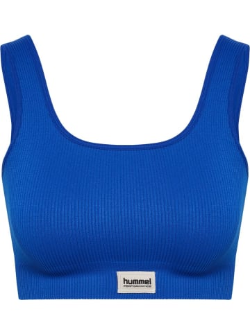 Hummel Sport-BH "Pulse Seamless Rib Bra" in Blau