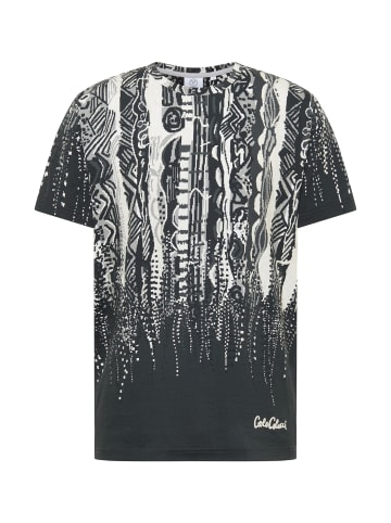 Carlo Colucci T-Shirt Di Piazza in Schwarz