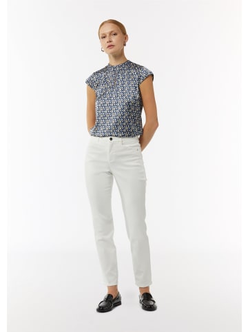 comma Bluse kurzarm in Blau