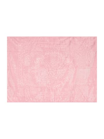 Almina Almina Extra Weiche Wolldecke 200x240 cm 100% PES mit Blumen in Rosa