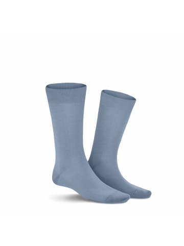Kunert Socken Clark druckfreier Bund in Light-blue