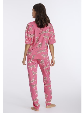 VIVANCE DREAMS Pyjama in pink-gemustert