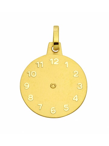 Adeliás Damen 585 Gold Anhänger Taufuhr Ø 14,1 mm in gold