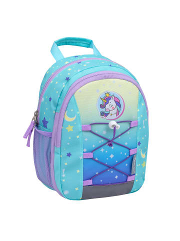 Belmil Kindergartenrucksack Mini Kiddy Cute Unicorn in Blau – (H)23 x (L)20 x (T)9 cm