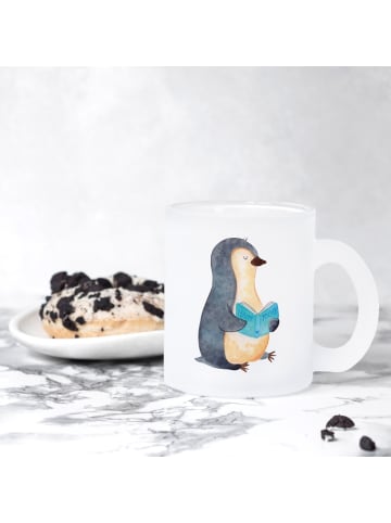 Mr. & Mrs. Panda Teeglas Pinguin Buch ohne Spruch in Transparent