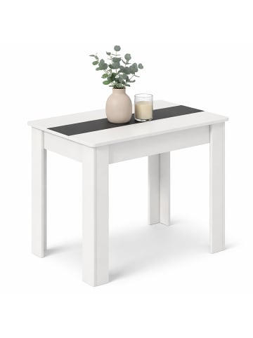 VCM Esstisch Küchentisch B. 80 x T. 50 cm Disalo in Weiß / Anthrazit