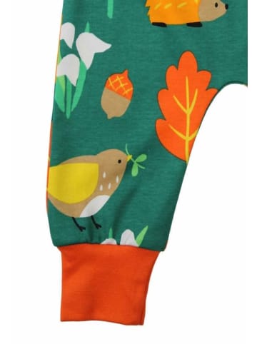 Toby Tiger Hose mit Herbst Print in grün